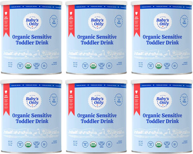 Baby's Only Organic Sensitive Toddler Drink for Lactose Sensitive Toddlers (LactoRelief), No Soy Dairy Milk Powder, 12 Months Old +, 12.7 oz, 6 Pack