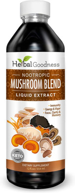 Mushroom Blend 12Oz - Lions Mane Liquid Mushroom Supplement - Nootropic Mushroom Extract - Immune Support, Joint Health Support, Nootropic Health, Dynamic Brain