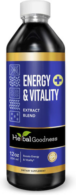 Herbal Goodness Energy And Vitality 12Oz - Herbal Blend - Energy Boost, Vitality Support, Muscle Support, Productivity - Energy Supplement For Men And Women