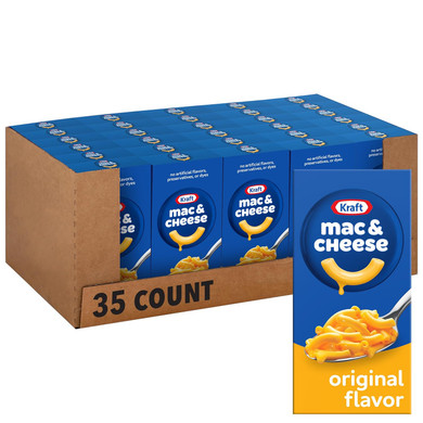 Kraft Original Flavor Macaroni and Cheese Dinner (7.25 oz Boxes (Pack of 35))