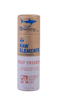 Raw Elements Ocean Ramsey World Reef Day Spf 30 Organic Sunscreen Lotion Stick - Non-Nano Zinc Oxide, Reef-Safe, Cruelty-Free, Moisturizing, Zero Waste Tube,1Oz