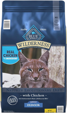 Blue Buffalo Wilderness High Protein, Natural Adult Indoor Dry Cat Food, Chicken 15-lb