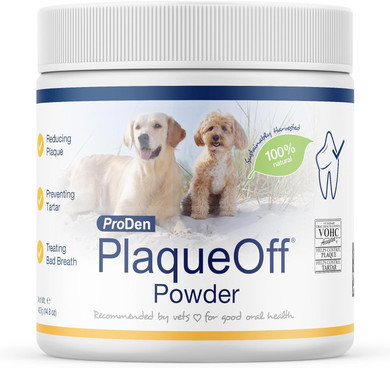 ProDen PlaqueOff Powder  Supports Normal, Healthy Teeth, Gums, and Breath Odor in Pets  420 g