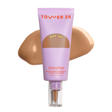 Tower 28 SunnyDays SPF 30 Tinted Sunscreen, 35 POINT DUME | 2-in-1 Foundation with Mineral Sunscreen Broad Spectrum UVA/UVB Protection | Light-Medium Buildable Coverage, Natural Finish | 1 Fl Oz35 POINT DUME