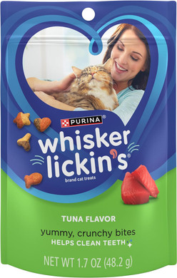 Whisker Lickin's Purina Whisker Lickin's Cat Treats, Crunchy & Yummy Tuna Flavor - 1.7 oz. Pouch