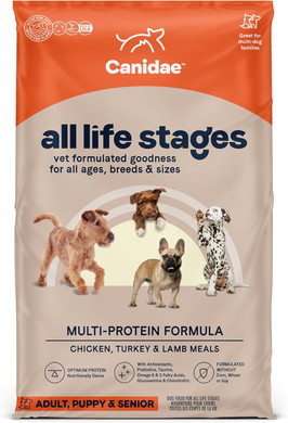 Canidae All Life Stages Premium Dry Dog Food for All Breeds, All Ages, Multi- Protein Chicken, Turkey, Lamb and Fish Meals Formula, 27 Pounds