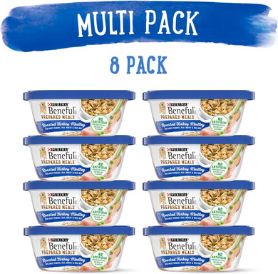 Purina Beneful Gravy Wet Dog Food, Prepared Meals Roasted Turkey Medley - (8) 10 Oz. Tubs