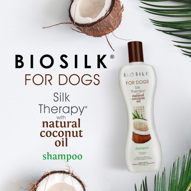 Biosilk For Dogs Silk Therapy Shampoo With Natural Coconut Oil | Coconut Dog Shampoo, Sulfate And Paraben Free Natural Shampoo For Dogs, 12 Fl Oz - 6 Pack | Made In The Usa