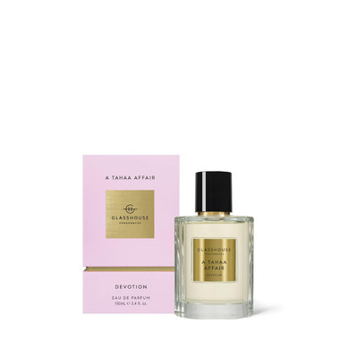 Glasshouse Fragrances A Tahaa Affair Devotion Eau De Parfum, Intense & Long Lasting Perfume, Butterscotch Caramel & Jasmine Scent, 3.4 Fl Oz (100Ml)