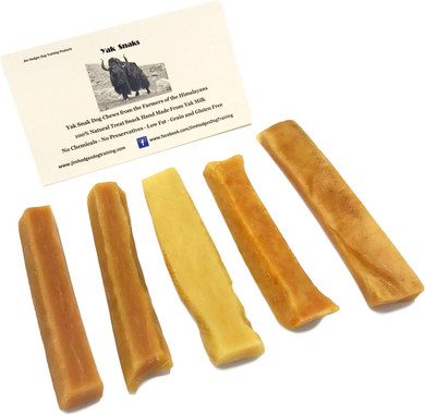 Yak Snak Dog Chews - All Natural Hard Cheese Himalayan Dog Treats - Long Lasting Dog Chews, Made From Yak Milk, Small, Medium. Large & Extra Large Sizes (Extra Small 5-Pack)