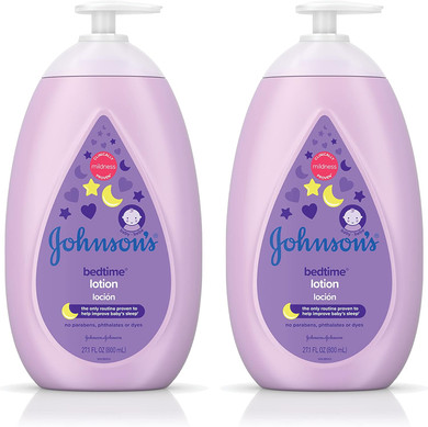 Johnson'S Calming Bedtime Baby Lotion, Hypoallergenic And Paraben Free, Twin-Pack, 2 X 27.1 Fl. Oz