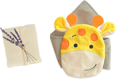 Baby Colic, Gas And Upset Stomach Relief - Belly Hugger With All Natural Herbal Aroma Therapy - Infant Swaddling Belly Belt, Heating Pad With Soothing Warmth For Fussy Infants (Giraffe)