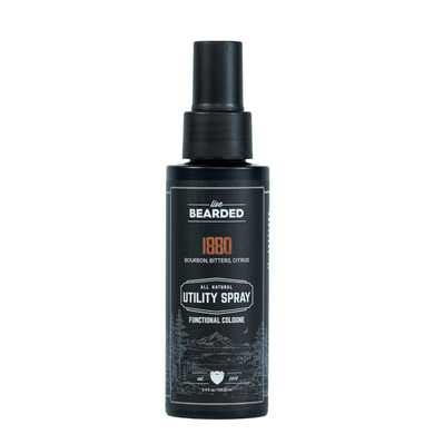 Live Bearded: Utility Spray - All Purpose Cologne - Bitters & Bourbon - 1880 - All-Natural Fragrance - Made In Usa - 3.4 Ounce Bottle