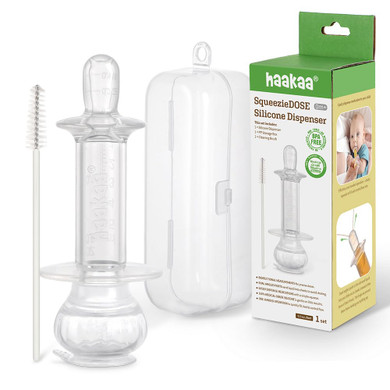 Haakaa Squeeziedose Silicone Liquid Dispenser (8Ml) ÃÂ Multi-Purpose Baby Feeding Syringe/Liquid Medicine Dispenser ÃÂ Accurate Dosing For Kidsã¢Â Medication 0 Month +