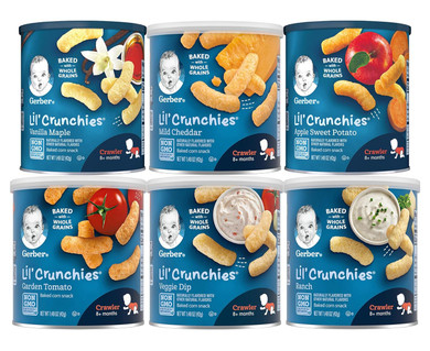 Gerber Snacks For Baby Lilã¢Â Crunchies Baked Grain Snack (Sampler, Pack Of 6)