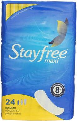 Stayfree Maxi Pads 24Ct Regular