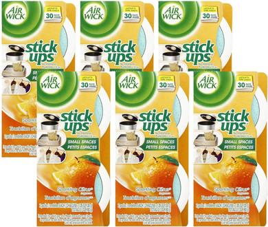 Air Wick Stick Ups Air Freshener, Sparkling Citrus, 2 Count (Pack Of 6)
