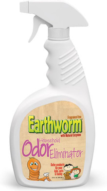 Earthworm Household Odor Eliminator - Natural Enzymes, Safer For Family, Environmentally Responsible, Fragrance Free Spray - 22 Oz