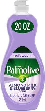 Palmolive Ultra Soft Touch Dish Soap, Almond Milk & Blueberry 20 Fl Oz, Packaging May Vary