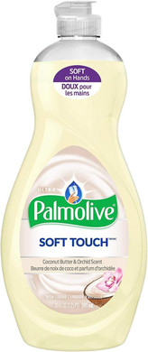 Palmolive Ultra Soft Touch Liquid Dish Soap | Soft Touch On Hands | Tough-On-Grease | Concentrated Formula | Coconut Butter & Orchid Scent - 20 Ounce Bottle (Pack Of 2)