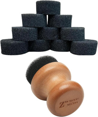 Z'S Wood Wax Applicator | Includes 10 Reusable/Replaceable Sponges | Premium Handheld Wood Wax Applicator For Cutting Board Oil, Wood Conditioners | Easy, Mess-Free Application