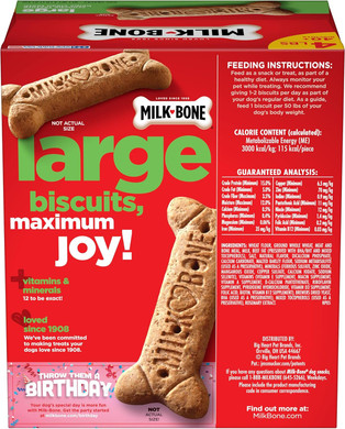 Milk-Bone Original Dog Treats For Large Dogs, 4 Pound (Pack Of 2), Crunchy Biscuit Helps Clean Teeth