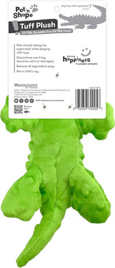 Pet 'N Shape Tuff Plush Gator Dog Toy, Small