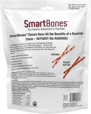Smartbones Twist Sticks, Treat Your Dog To A Rawhide-Free Chew Made With Real Chicken And Vegetables