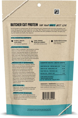 Vital Essentials Freeze Dried Raw Whole Animal Dog Treats, Beef Bites, 6.2 Oz