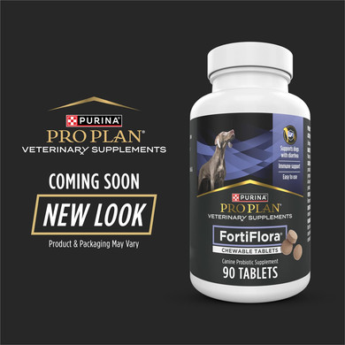 Purina Pro Plan Veterinary Supplements Fortiflora Chewable Dog Probiotic Supplement Tablets - 90 Ct. Canister