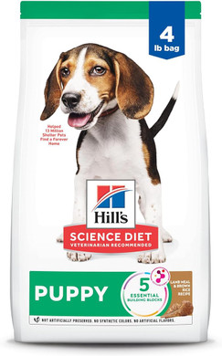 Hill'S Science Diet Puppy, Puppy Premium Nutrition, Dry Dog Food, Chicken & Brown Rice, 4.5 Lb Bag