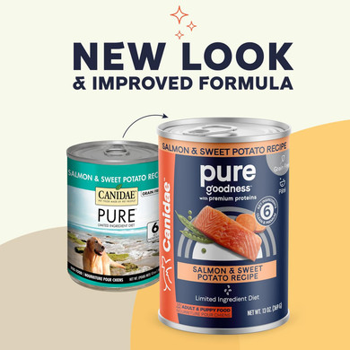 Canidae Pure Adult Wet Dog Food, Salmon & Sweet Potato, 13 Oz