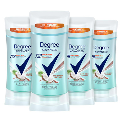 Degree Antiperspirant Deodorant 72-Hour Sweat And Odor Protection Lavender And Waterlily Antiperspirant For Women With Motionsense Technology 2.6 Oz 4 Count