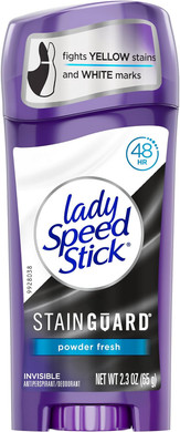Lady Speed Stick Antiperspirant Deodorant, Stainguard, Powder - 2.3 Oz