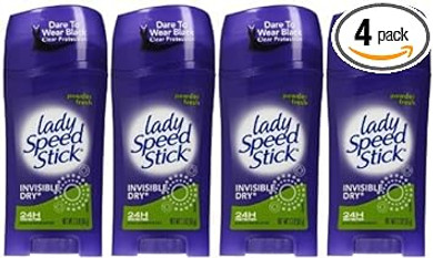 Lady Speed Stick Invisible Dry Antiperspirant & Deodorant, Powder Fresh - 2.3 Oz - 4 Pk By Lady Speed Stick