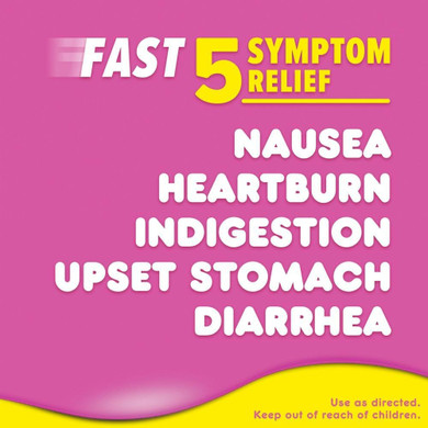 Pepto Bismol Chews, Fast And Effective Digestive Relief From Nausea, Heartburn, Indigestion, Upset Stomach, Diarrhea, Berry Mint Flavor, 72 Total (3 Packs Of 24)