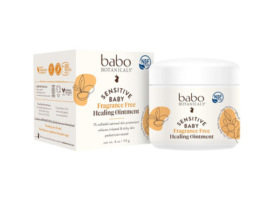 Babo Botanicals Sensitive Baby Fragrance-Free All Natural Healing Ointment - 99% Organic & 1% Colloidal Oat - Steroid-Free - Nsf Certified - For Eczema, Irritated/Itchy Skin - Face, Body, Diaper Area
