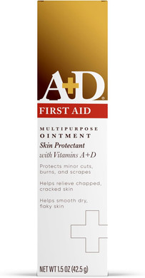 A+D First Aid Healing Ointment - Moisturizing Skin Protectant For Dry Cracked Heels, Elbows, Hands And Lips - Use After Hand Washing, Packaging May Vary, Multicolor  1.5 Oz Tube