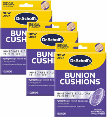 Dr. Scholl'S Bunion Cushion With Hydrogel Technology, 5Ct // Cushioning Protection Against Shoe Pressure And Friction That Fits Easily In Any Shoe For Immediate And All-Day Pain Relief