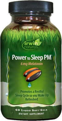 Irwin Naturals Power To Sleep Pm - 60 Liquid Soft-Gels - With 6Mg Melatonin, Gaba, Ashwagandha, Valerian Root & L-Theanine - 30 Servings