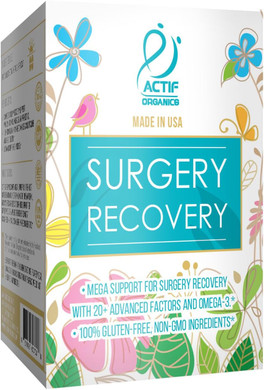 Actif Surgery Recovery Supplement With 20+ Advanced Factors And Omega-3  Non Gmo, Made In Usa, 90 Count Double Chlorella Factor + Zinc