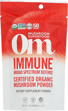 Om Mushroom Superfood Immune Blend Mushroom Powder Superfood Supplement, 3.5 Ounce, 50 Servings, Mushroom Blend, Reishi & Turkey Tail; Daily Immune Support Supplement