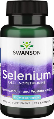 Swanson Selenium (L-Selenomethionine) 100 Mcg 200 Capsules
