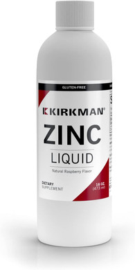 Kirkman  Zinc Liquid - New Formulation  16 Oz  Flavored With Natural Raspberry  Free Of Common Allergens