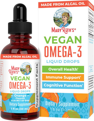 Maryruth Organics Omega 3 Liquid Drops | 400Mg Dha Per Serving | Omega 3 Supplement For Immune Support | Overall Health | For The Whole Family | 1Oz