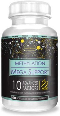 Actif Methylation Mega Support With 10 Advanced Factors And Organic Folate  100% Natural, Non-Gmo, 90 Count
