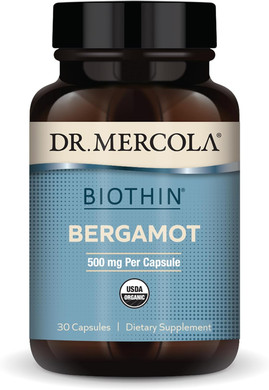 Dr. Mercola Biothin Bergamot, 500 Mg Per Capsule, 30 Servings (30 Capsules), Dietary Supplement, Supports Healthy Metabolic Function, Non-Gmo, Certified Usda Organic