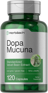 Horbã£Â¤Ach Dopa Mucuna | 120 Capsules | Velvet Bean Extract | 15% L-Dopa | Non-Gmo & Gluten Free Herbal Supplement