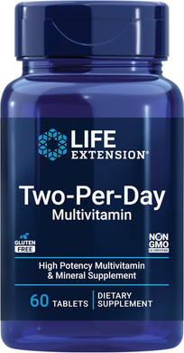 Life Extension Two-Per-Day Multivitamin  Daily Dose Of Vitamins & Minerals For Men And Women - Complete Essential Vitamin Supplement For Energy, Health  Gluten-Free  Non-Gmo  60 Tablets