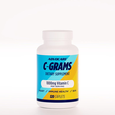 Advocare C-Grams - Premium Dietary Supplement For Skincare, Immune Support & Cardiovascular Health* - Contains Vitamin C, Magnesium & More - 120 Caplets